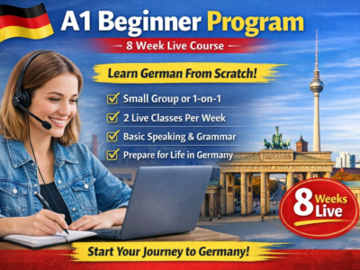 A1 Beginner Program – 8 Week Live Foundation for Germany